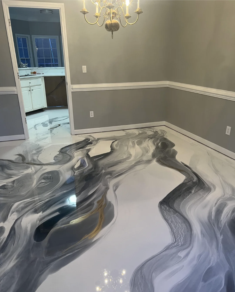 metallic epoxy flooring installation Fayetteville AR